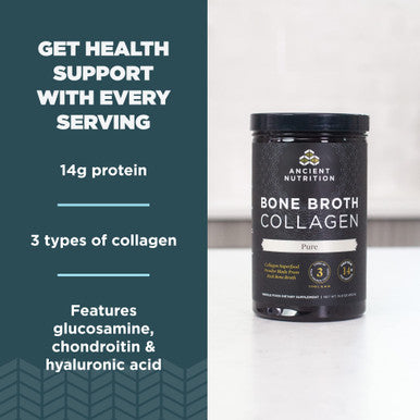 Ancient Nutrition Bone Broth Protein Pure 20Servings