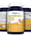 Nattokinase 4000 FU 200 Veggie Capsules (Non-GMO & )