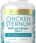 Carlyle Chicken Sternum Cartilage Collagen | Type Ii 3000Mg | 120 Capsules | With Hyaluronic Acid | Non-Gmo, Gluten Free