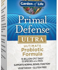 Garden of Life Whole Food Primal Defense Ultra Ultimate Probiotic Dietary Supplement Vegetarian Capsules for Digestive and Gut Health, 180 Count