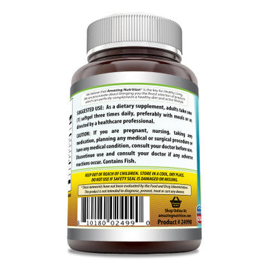 Amazing Omega Fish Oil Supplement | Omega-3, 180 Mg Epa. 120 Mg Dha | 1000 Mg | 400 Softgels | Non-Gmo | Gluten-Free | Made In Usa