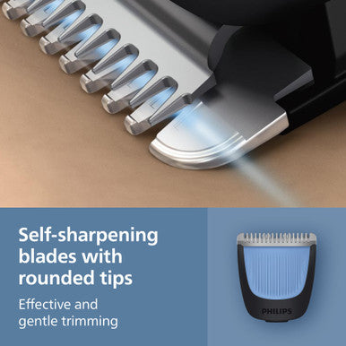 Norelco Philips 100% Waterproof Beard Trimmer 3000 Series With Self-Sharpening Blades 40 Adjustable Beard Trimmer Length Settings & Two Lift&Trim Combs Usb Charging Bt3620/40