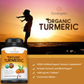 Sunergetic USDA Certified Organic Turmeric Supplement Includes Organic Turmeric & Organic Black Pepper 1,400mg of Turmeric per Serving - 180 Count