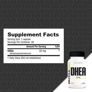 Nutrabio DHEA (50 mg) 60 Capsules