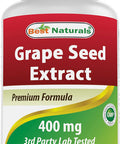 Best Naturals Grape Seed Extract 400 Mg Veggie Capsule 120 Count