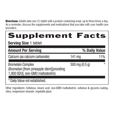 Country Life Bromelain Triple Strength Digestive Enzyme 60 Tablets Certified Gluten Free Certified Vegan Certified Halal Non-Gmo Verified