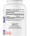 BESTVITE L-Theanine 200mg (360 Vegetarian Capsules) (120 x 3) - No Stearates - Vegan - Non GMO - Gluten Free