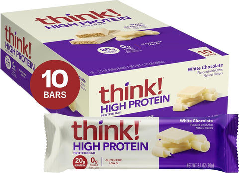 think! Protein Bars, High Protein Snacks, Gluten Free, Kosher Friendly,Variety Pack, Nutrition Bars, 2.1 Oz per Bar, 12 Count (Packaging May Vary)