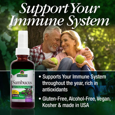 Nature'S Answer Sambucus Syrup Extract Spray 2 Fluid Ounces | Immune Booster on The Go | Travel Friendly | Rich in Antioxidants | Natural Immune Support
