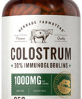 Colostrum Capsules | 1000Mg | 250 Count | 30% Igg | Non Gmo, Gluten Free Supplement | By Herbage Farmstead