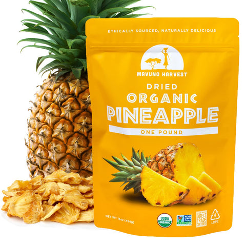 Mavuno Harvest Organic Dried Fruit Variety Pack | Dried Mango, Papaya, Pineapple, Banana, Jackfruit, & Tropical Mix | Healthy, Vegan, No Sugar Added, Non GMO Snacks for Kids & Adults | 2 Ounce, 6 Pack