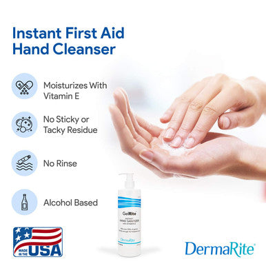 GelRite Instant Hand Sanitizer Gel 4 Ounce Travel Size 6 Pack Rinse Free Waterless Moisturizing Formula Vitamin E Enriched 65 Alcohol No Sticky Residue Instant Germ Eliminator