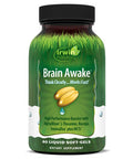 Irwin Naturals Brain Awake Enhanced Mental Performance, Increased Focus, Boost Clarity & Concentration - Powerful Nootropic Booster With L-Theanine, Bacopa, Mct'S & Innovatea - 60 Liquid Softgels