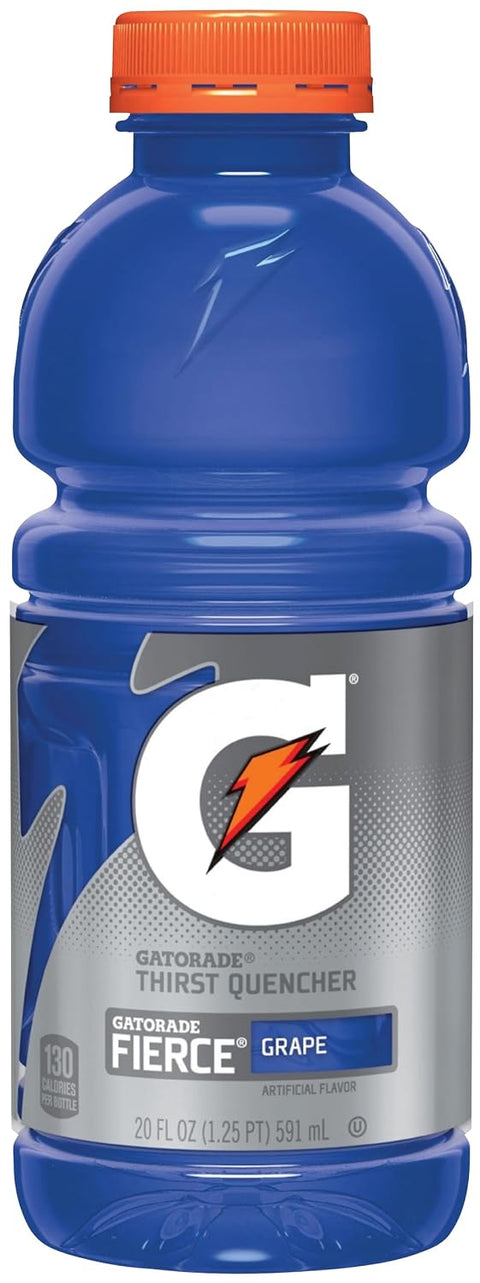 Gatorade Sports Drink Fierce Grape 20Ounce Bottles (Pack of 24)