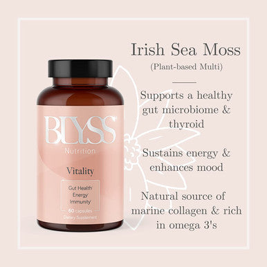 Organic Irish Sea Moss Capsules for Women Ãƒâ€šÃ¢â‚¬â€œ Seamoss Pills, Burdock Root & Bladderwrack - Ideal Super Food for Gut Health, Energy, Metabolism, Thyroid Support & Anti-Aging Skin Care Ãƒâ€šÃ¢â‚¬â€œ Vegan, USA Made