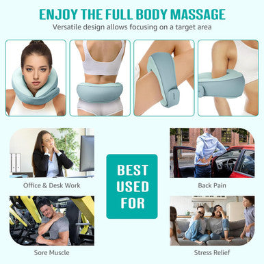 Neck Massager, Neck Massager For Pain Relief Deep Tissue,Shiatsu Neck Massager With Heat,Rechargeable 3D Kneading Massager For Home Office Car Travel,Gifts For Women Men