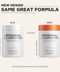 Codeage Liposomal L Carnitine+ Supplement 500 mg LCarnitine L-Tartrate per Serving - -Form Amino Acid Carnitine Liposomal Delivery Vegan Non GMO Gluten 90 Capsules