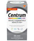 Centrum Select Essentials Complete Multivitamin & Mineral Supplement Adults 50+ 100 Tablets