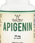 Apigenin Supplement 50mg per Capsule 120 Count Powerful Bioflavonoid Found in Chamomile Tea for Relaxation Nighttime and Mood Manufactured and Tested in The USA by Double Wood Supplements
