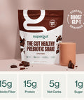 Supergut Prebiotic Shakes | Meal Replacement | Boost GLP-1 | High Protein and Fiber | No Added Sugar | Keto Food Meal Snack (Chocolate 14 Servings)