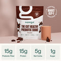 Supergut Prebiotic Shakes | Meal Replacement | Boost GLP-1 | High Protein and Fiber | No Added Sugar | Keto Food Meal Snack (Chocolate 14 Servings)
