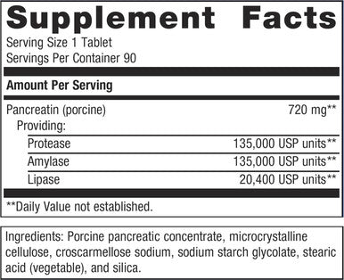 Metagenics SpectraZyme Pan 9X ES - Bioactive Pancreatic Enzymes for Digestive Support - 90 Servings