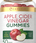 Apple Cider Vinegar Gummies | 50 Count | Natural Apple Flavor | Vegan, Non-GMO, Gluten Free | ACV Supplement | by Carlyle