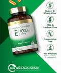 Carlyle Vitamin E 1000 IU Softgels with Mixed Tocopherols 120 Pills Naturally Sourced Supplement NonGMO and Gluten Free Formula