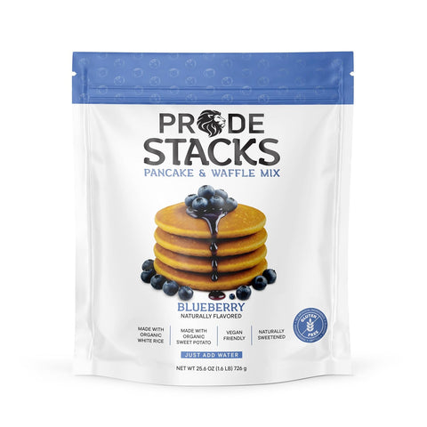 Pride Stacks Pancake & Waffle Mix - Organic Rice & Sweet Potato Blend, Brown Sugar Cinnamon