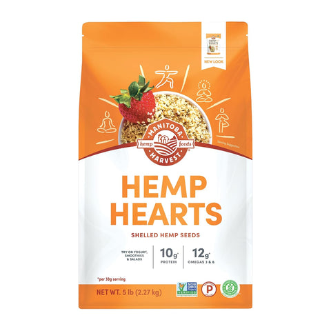 Manitoba Harvest Hemp Hearts, Shelled Hemp Seeds, 5 lbs | 10 g Plant Protein and 12 g Omegas 3 and 6 per 30 g Serving - Easy to Digest with 9 Amino Acids, Gluten-Free, Non-GMO