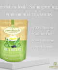 Palm Beach Medicinal Herbs - Mulberry Leaf Tea - Pure Herbal Tea Series, 30ct