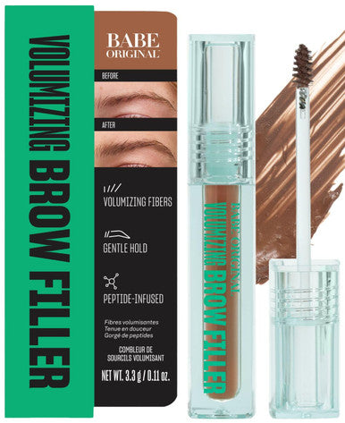 Babe Original Volumizing Eyebrow Filler For Thicker Brows - Tinted Brow Gel With Peptides & Biotin Smudge Resistant Brow Mascara