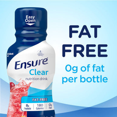 Ensure 100% Plant-Based Vegan Protein Nutrition Shakes & Clear Nutrition Liquid Drink 0G Fat 8G Of Protein Mixed Fruit 10 Fl Oz (Pack Of 12)