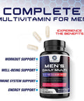 Multivitamin for Men Vitamin A C D E Zinc Calcium Multivitamins for Immune Health Support Vitamin B12 Men's Daily Multivitamin Supplement Capsules NonGMO Mens Multi Vitamins 60 Capsules
