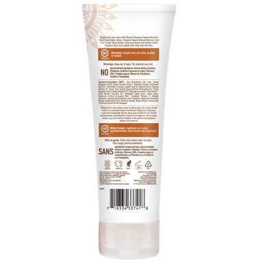 Desert Essence Sweet Almond Hand & Body Lotion - 8 Fl Ounce - Replenishing - Aloe Vera - Shea Butter - Jojoba Oil - Nourishes Dry Skin - Soft & Silky - Vitamin A, B & E