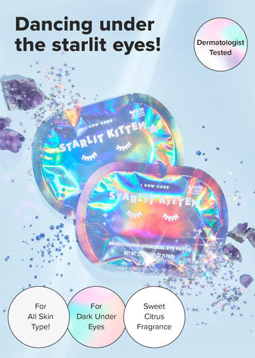 I Dew Care Hydrogel Eye Patch - Starlit Kitten, 5 Ea + Sheet Mask Pack - Let S Get Sheet Faced, 14 Count Bundle
