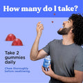 Oh My Vit For Ellos Men S Multivitamin Gummy With Vitamins C, E, And Zinc, Sugar Berry Flavor, 60 Count