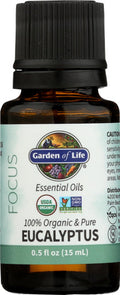 Garden Of Life Essential Oils - 100 Organic & Pure Eucalyptus Essential Oil For Diffuser Aromatherapy Meditation - Clarity & Focus Stimulate Invigorate Refresh 0.5 Fl Oz