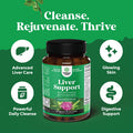 Natures Craft Bundle of Herbal Laxative Capsules with Probiotics and Milk Thistle Liver Support Supplement - Natural Colon Detox Digestive Support System - Herbal Liver Supplement with Silymarin Milk