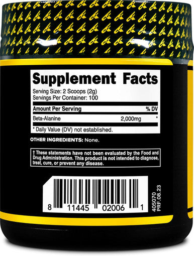 Primaforce Beta Alanine Powder Unflavored 200 Grams - Gluten Non-GMO Supplement for Men and Women - Supports Lean Muscle Gain and Aids Recovery