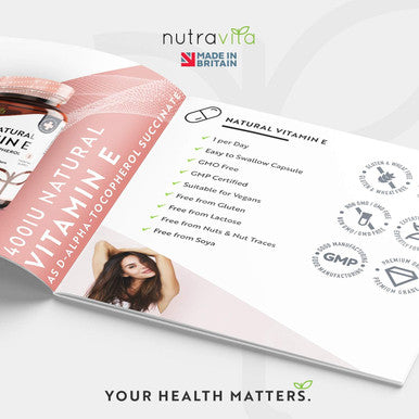 Vitamin E 400Iu D Alpha Tocopherol 100% Natural Vitamin E 90 Vegan Capsules Highly Absorbable 3 Month Supply Protects Cells From Oxidative Stress Made In The Uk By Nutravita