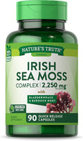 Irish Sea Moss Complex | 90 Capsules | Non-GMO & Gluten Supplement | with Bladderwrack & Burdock Root | by Nature's Truth