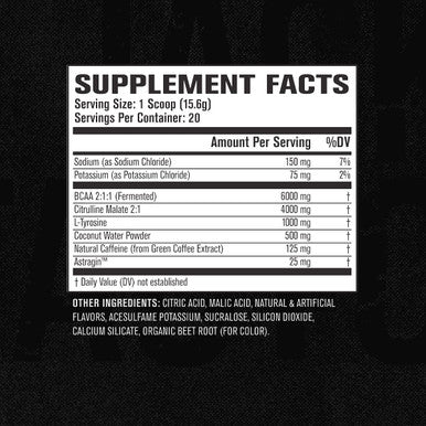 INTRASURGE Intra Workout Energy BCAA Powder 6g BCAA Amino Acids Natural Caffeine 4g Citrulline Malate and More for Muscle Building Strength Endurance Recovery Fruit Punch 20sv