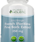 Purely Holistic Pine Bark Extract 350Mg 180 Vegan Capsules 95% Proanthocyanidins - French Maritime Pine Bark Extract - Non Gmo & Pesticide Free Antioxidant Supplement