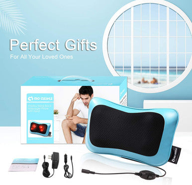 Mo Cuishle Shiatsu Neck Back Massager Pillow With Heat, Deep Tissue Kneading Massage For Back, Neck, Shoulder, Leg, Foot, For Men Women Mom Dad, Stress Relax At Home Office And Car