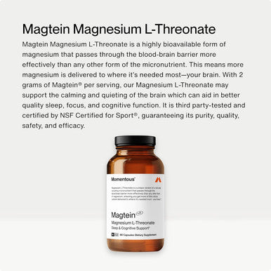Momentous Magtein Magnesium L-Threonate Magnesium Threonate Supplement For Cognitive Function & Rest Support