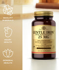 Solgar Gentle Iron 25 Mg (Iron Bisglycinate) 180 Vegetable Capsules