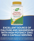NatureS Way Calcium Magnesium and Zinc 765 Mg Per Serving 250 Capsules