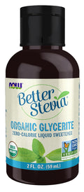 NOW Foods BetterStevia Organic Glycerite Zero-Calorie Liquid Sweetener Keto Friendly, Suitable for Diabetics, No Erythritol, 8-Ounce