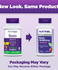 Natrol Biotin 10000mcg 4X Faster Dissolve Supplement for Healthy Hair, Skin and Nails for Those Low in Biotin Plus Energy Metabolism Support 60 Tablets